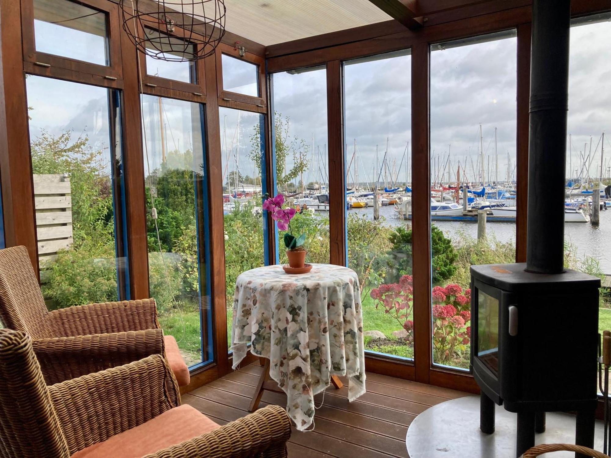 4pers House Christine w Sauna, Winter garden&fishing pier Anjum Exterior foto